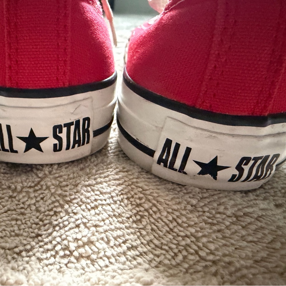 Converse Red Low Top Canvas Slip-On Sneakers - Picture 5 of 11